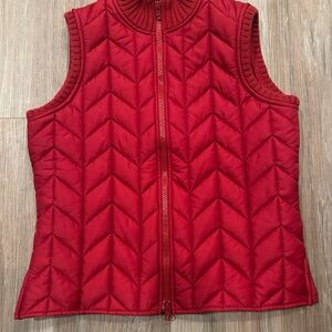 Caslon Scarlet Red Quilted Vest • Size Small